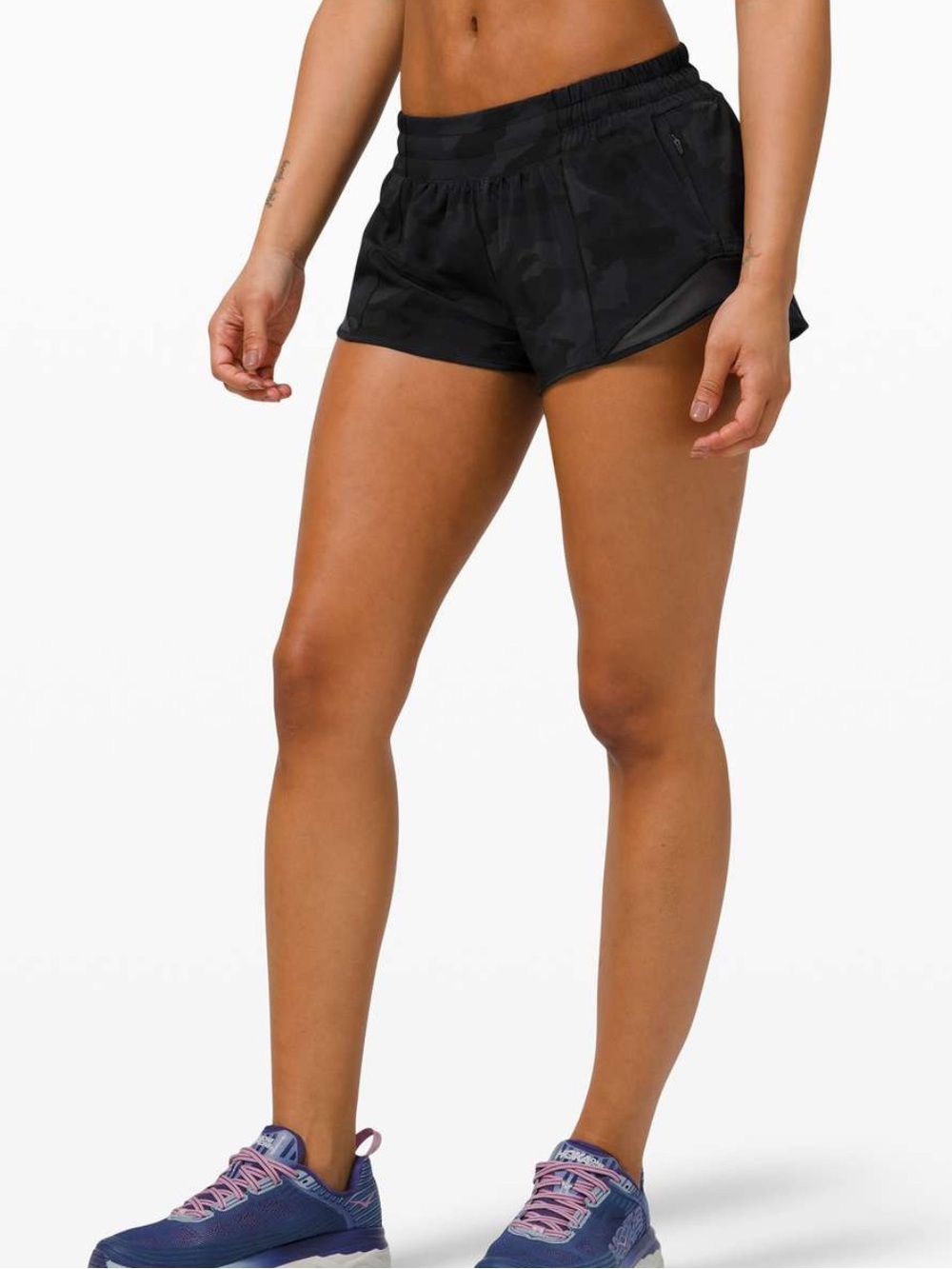 lululemon athletica Hotty Hot High-Rise Shorts - Deep Black Camo